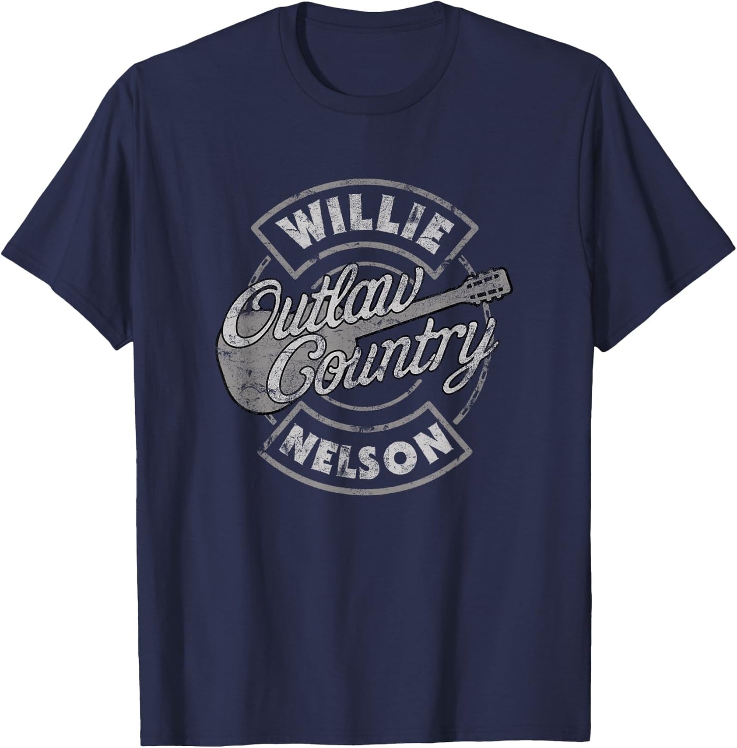 Offizielles Willie Nelson Outlaw Country T-Shirt - T-Shirt | Navy