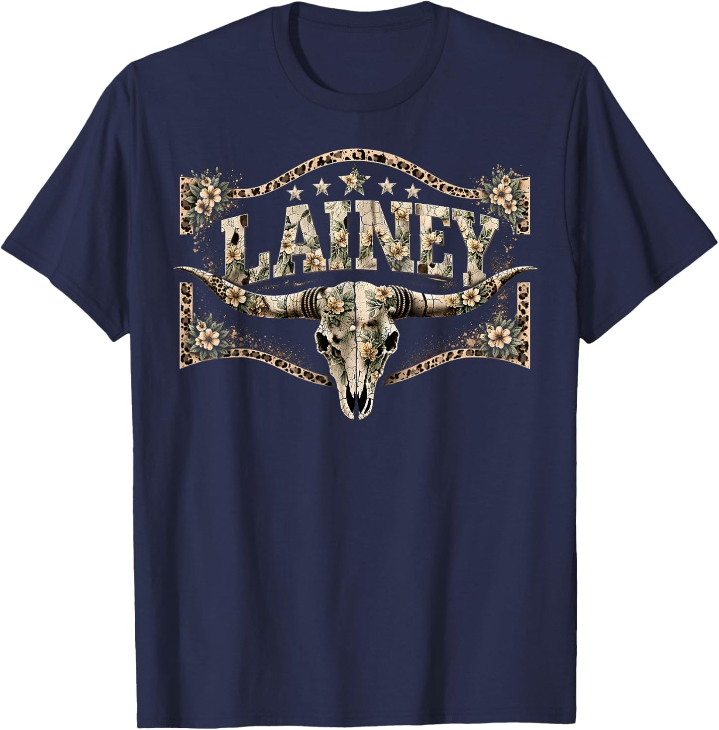Retro Lainey Name Vintage Gift Women Kid T-Shirt - T-Shirt | Navy