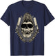 Rockabilly Skull Psychobilly Vintage Greaser Bikers T Shirt T-Shirt - T-Shirt | Navy