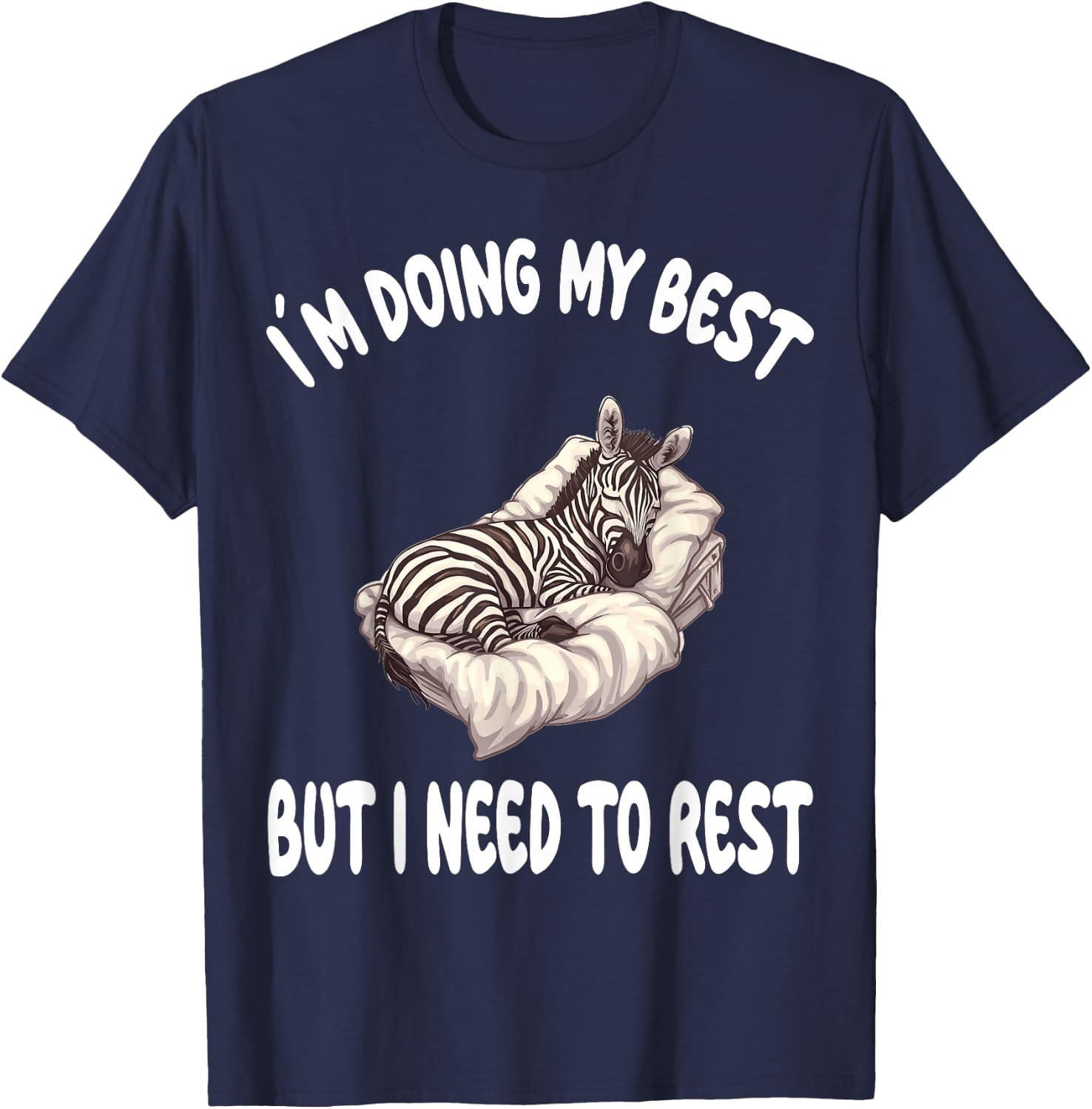 Zebra Official Sleepshirt Pajamas Nightgown T-Shirt - T-Shirt | Navy