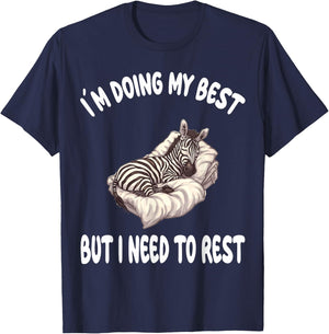 Zebra Official Sleepshirt Pajamas Nightgown T-Shirt - T-Shirt | Navy