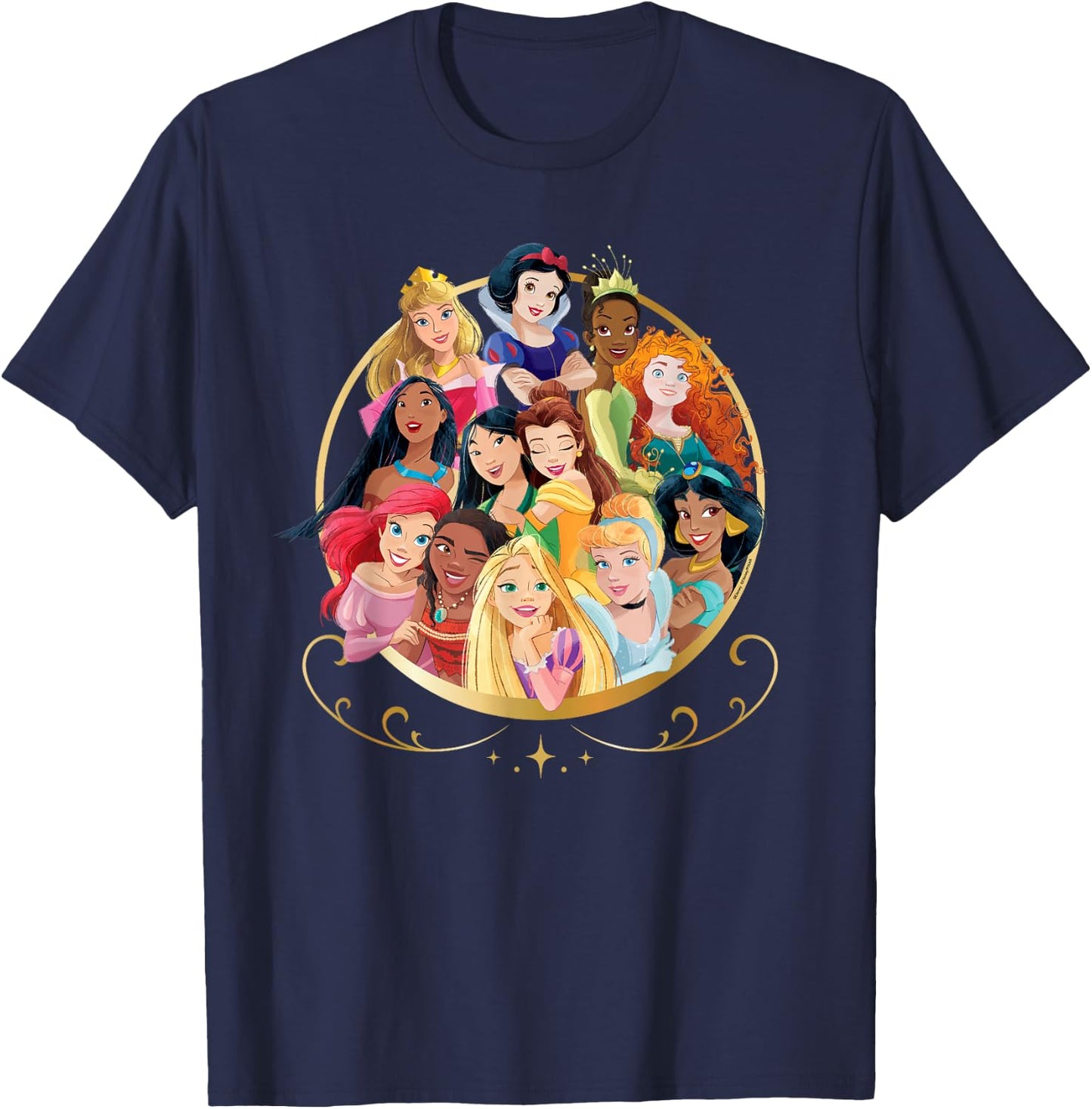 Disney Princess Royal Friends Group T-Shirt - T-Shirt | Navy