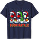 Buon Natale Merry Christmas Italian Three Santa Wine Glasses T-Shirt - T-Shirt | Navy
