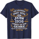 Vintage Cadeau d'anniversaire 70 Ans Nés en Juin 1956 T-Shirt - T-Shirt | Navy