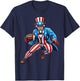 Uncle Sam Football Player 4th of July Patriotic T-Shirt - T-Shirt | Navy