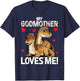 Kids My Godmother Loves Me Dinosaur for Godson T-Shirt - T-Shirt | Navy