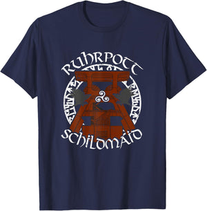 Damen Ruhrpott Schildmaid Runenkreis Zeche Nrw Wikinger Schildmaid T-Shirt - T-Shirt | Navy