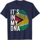 Funny it's in my DNA Guyana flag Fingerprint T-Shirt - T-Shirt | Navy