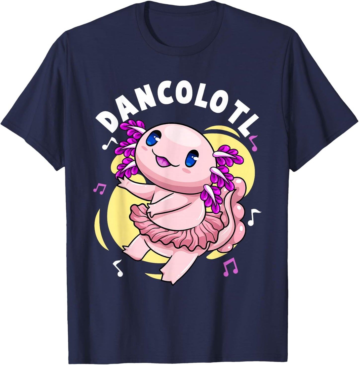 Dancolotl Kawaii Axolotl Dancing Axolotl Lover Ballet Dancer T-Shirt - T-Shirt | Navy