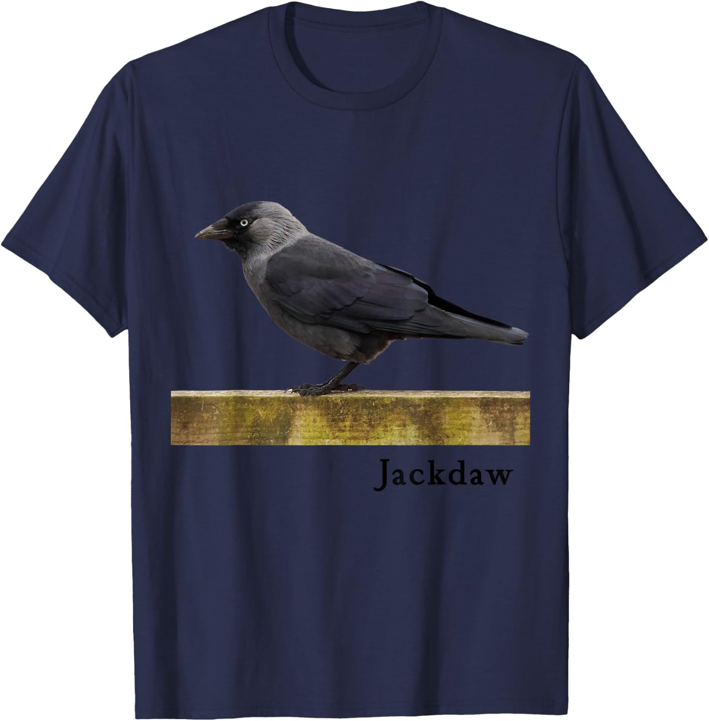 Jackdaw Bird Shirt Western Jackdaw Bird Ornithology T-Shirt - T-Shirt | Navy