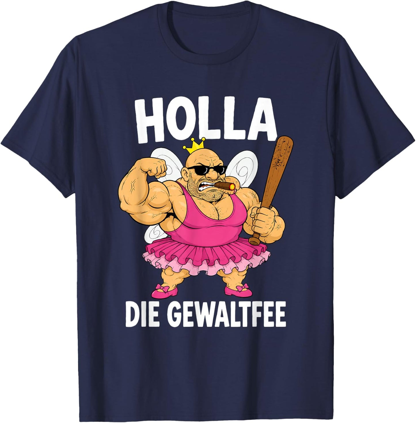 Lustiges Holla, die Gewaltfee Party Festival T-Shirt - T-Shirt | Navy
