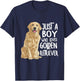 Just a Boy Who Loves Golden Retrievers T-Shirt - T-Shirt | Navy