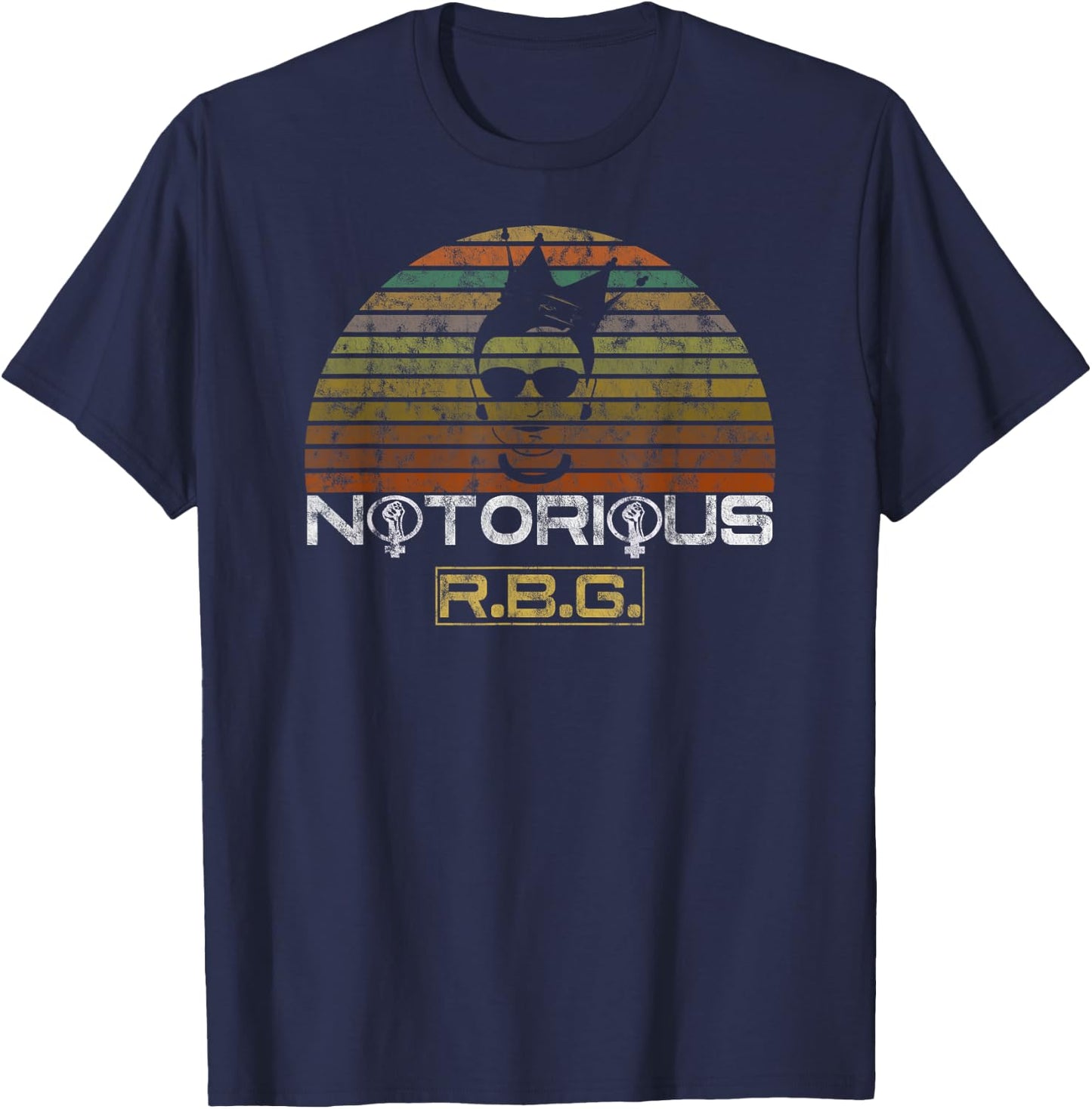 Vintage Notorious RBG Ruth Bader Ginsburg Politisches T-Shirt - T-Shirt | Navy