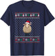 Sheep Wearing Santa Hat Ugly Xmas Sheep Lovers T-Shirt - T-Shirt | Navy