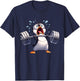 Strong Penguin Lifting Weights Workout Training T-Shirt - T-Shirt | Navy