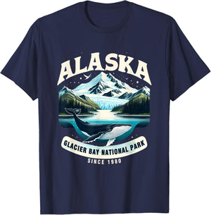 Alaska Cruise Alaska Glacier Bay National Park Sine 1980 T-Shirt - T-Shirt | Navy