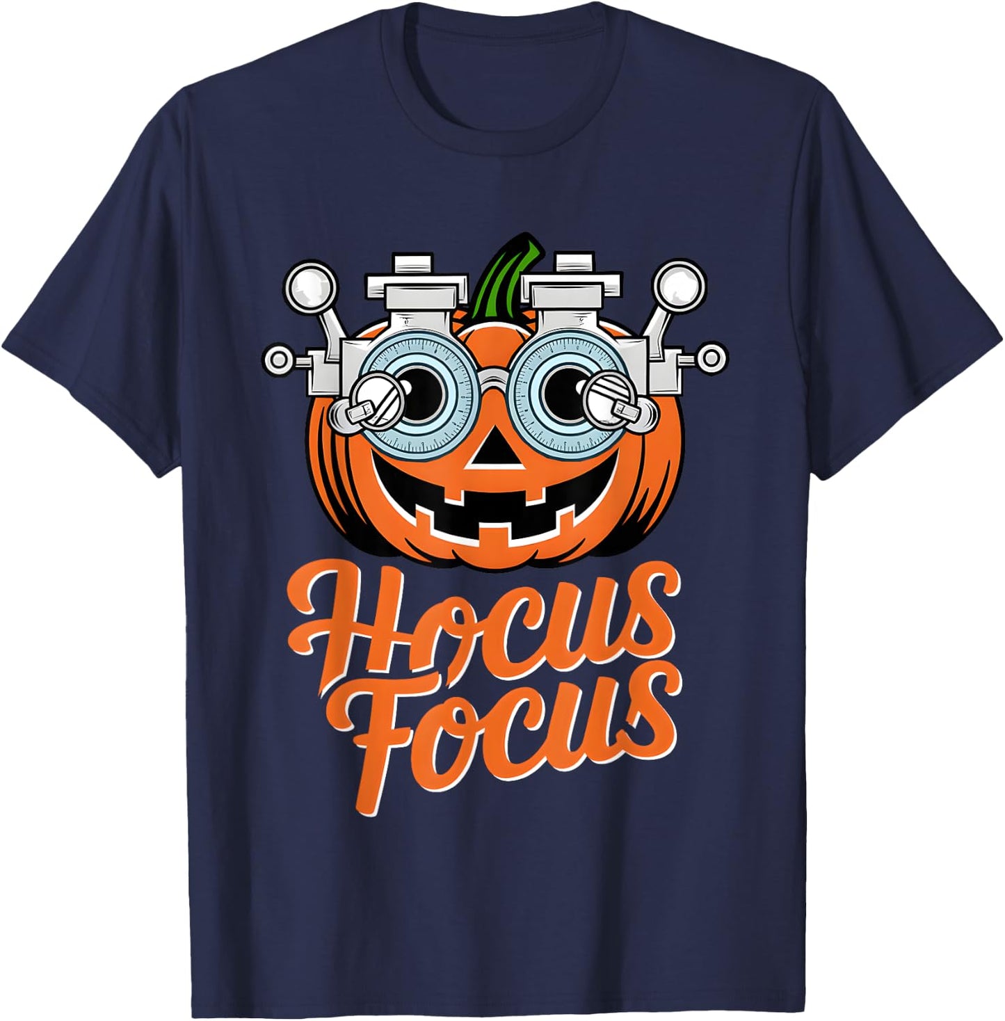 Hocus Focus Optometry Halloween Shirt Optometrist Eye Doctor T-Shirt - T-Shirt | Navy