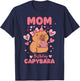 Mom of The Birthday Capybara Kawaii Birthday Girl Matching T-Shirt - T-Shirt | Navy