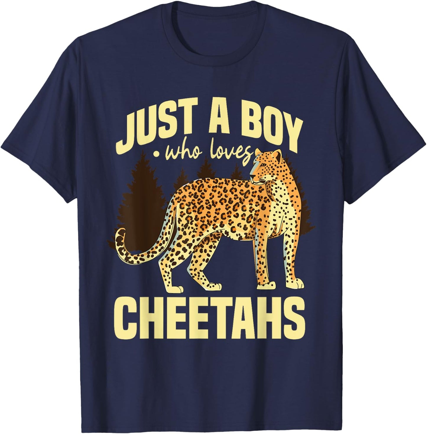 Wild Cat Leopard Cheetah Kids T-Shirt - T-Shirt | Navy
