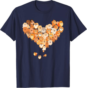 Pomeranian Heart Gift Dog Lover T-Shirt - T-Shirt | Navy