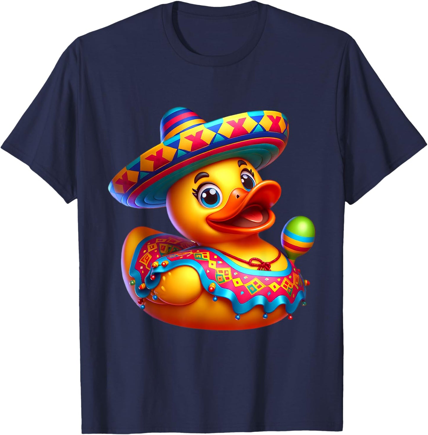 Cinco de Mayo Duck Mexican Sombrero Fiesta Party T-Shirt - T-Shirt | Navy