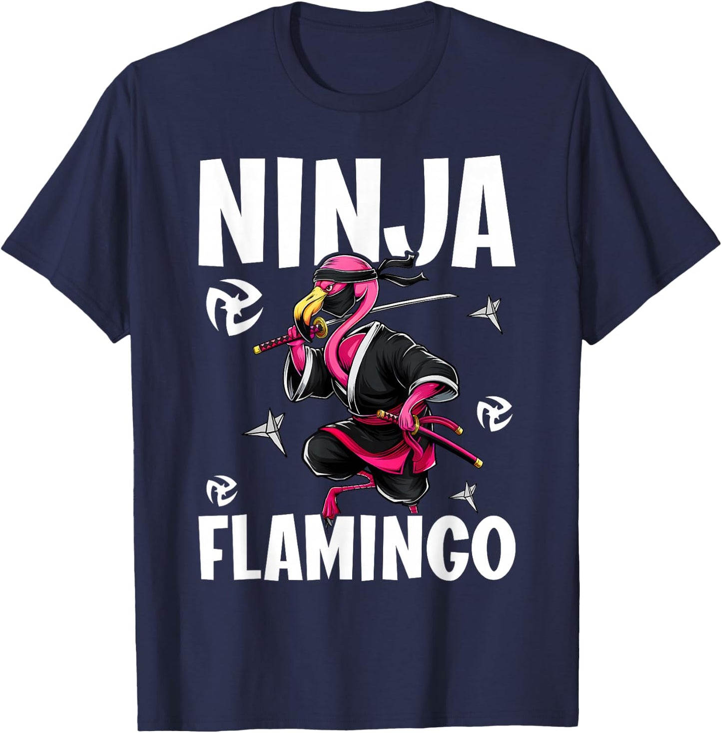 Ninja Flamingo Flamingo Ninja T-Shirt - T-Shirt | Navy