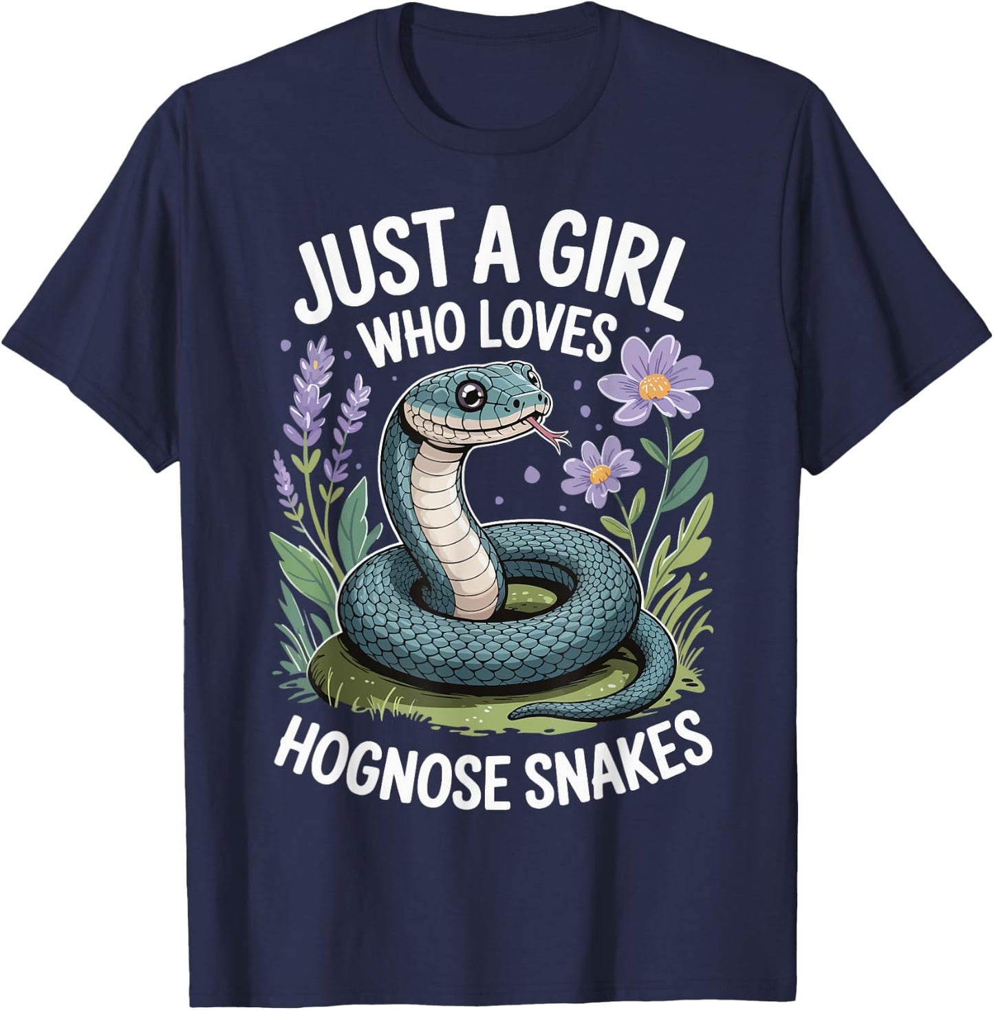 Just A Girl Who Loves Hognose Snakes T-Shirt - T-Shirt | Navy