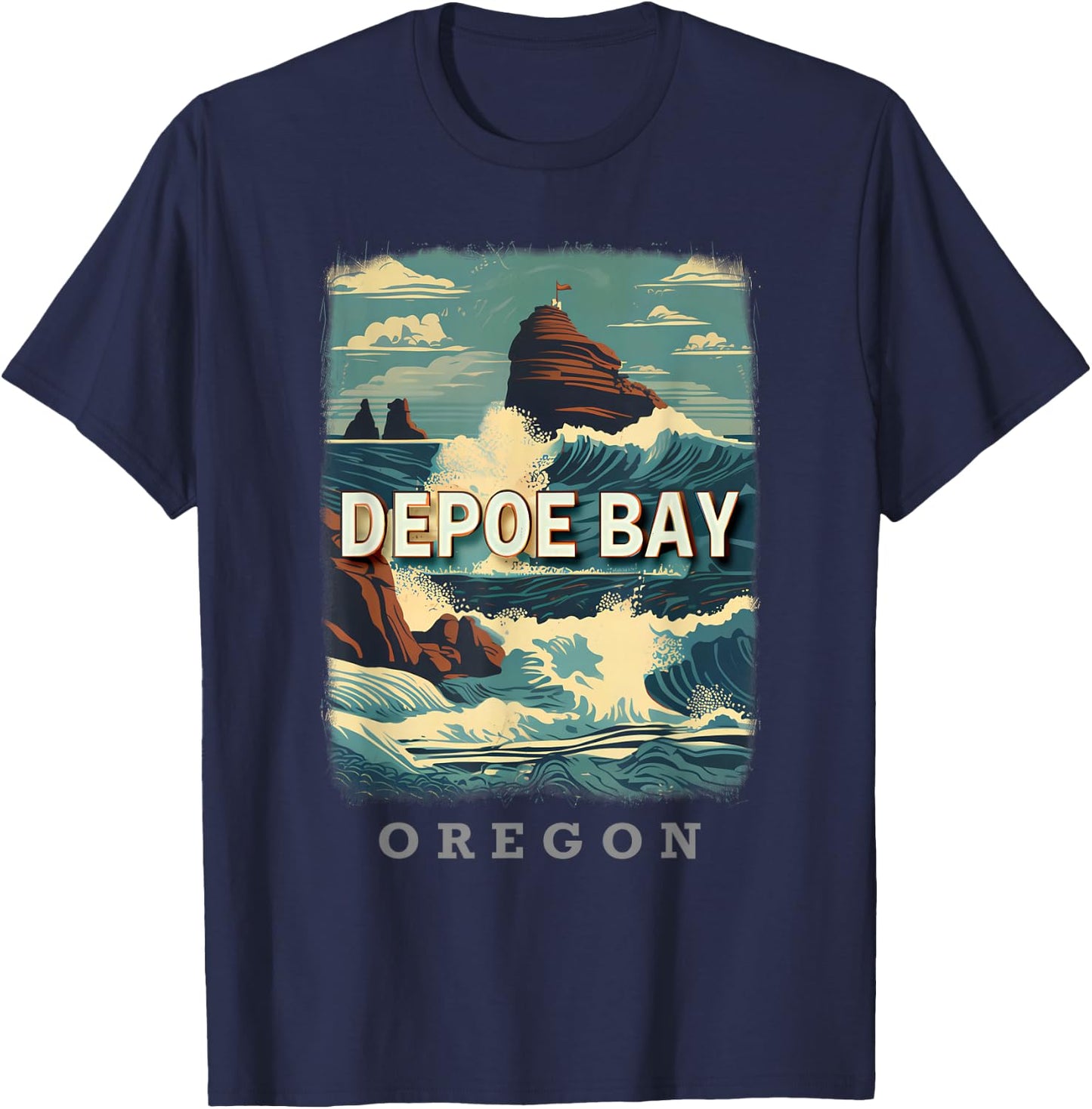 Depoe Bay Oregon OR Whale Watching Extravaganza SD641 T-Shirt - T-Shirt | Navy