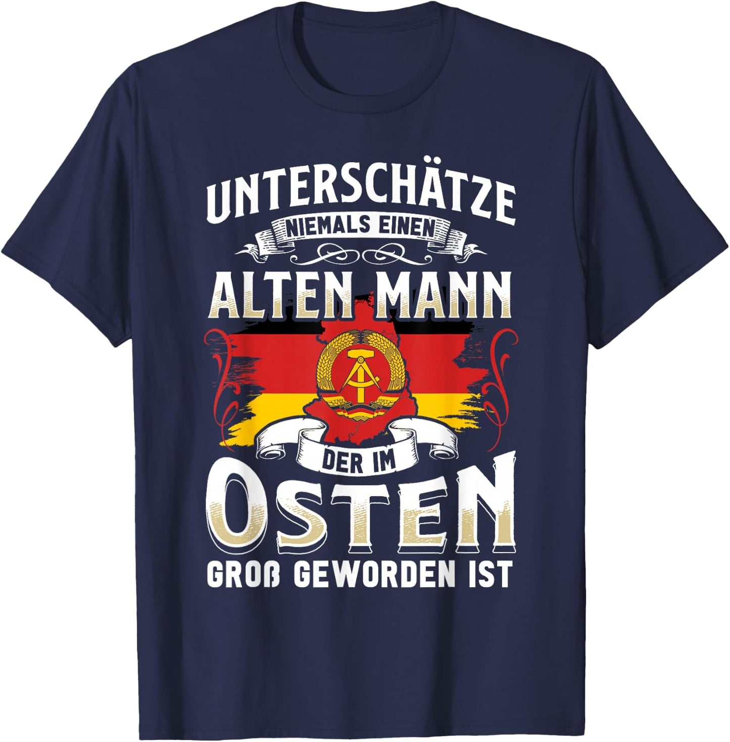 Ossi Gift Men Women East Germany NVA East GDR T-Shirt - T-Shirt | Navy