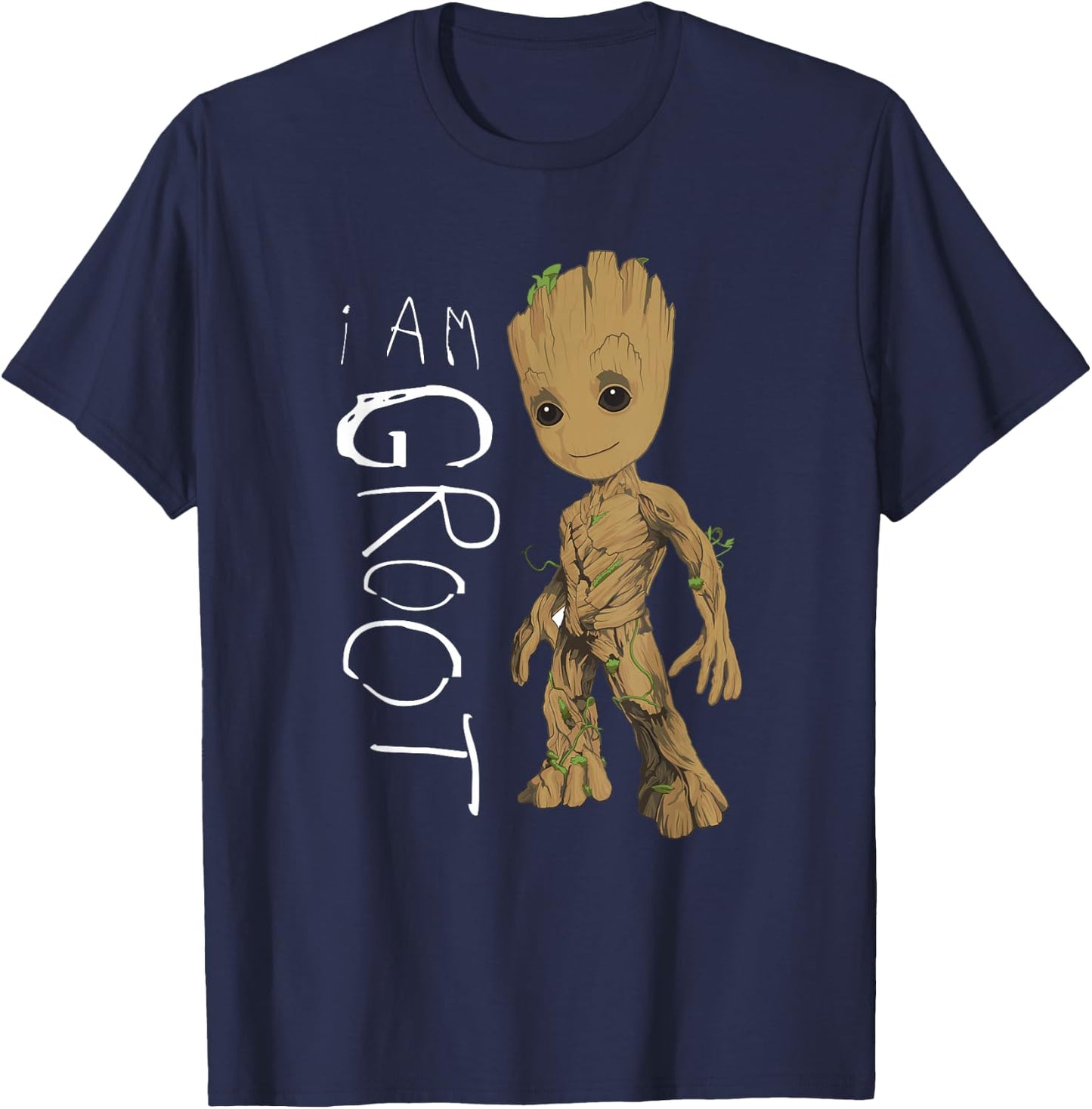 Guardians Of The Galaxy Vol.2 I Am Groot Scribbles , black T-Shirt - T-Shirt | Navy
