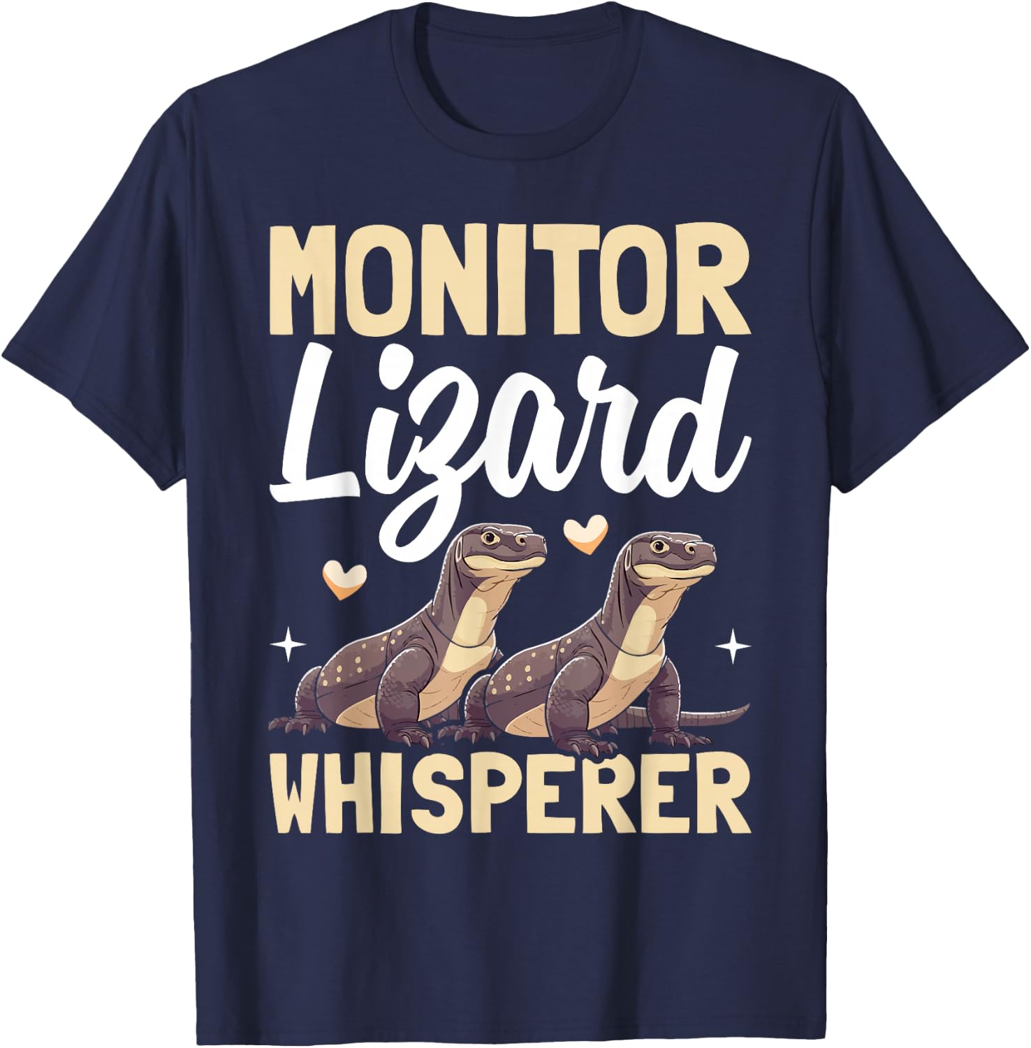 Monitor Lizard Whisperer Reptile Herpetologist Present T-Shirt - T-Shirt | Navy