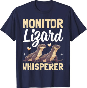Monitor Lizard Whisperer Reptile Herpetologist Present T-Shirt - T-Shirt | Navy