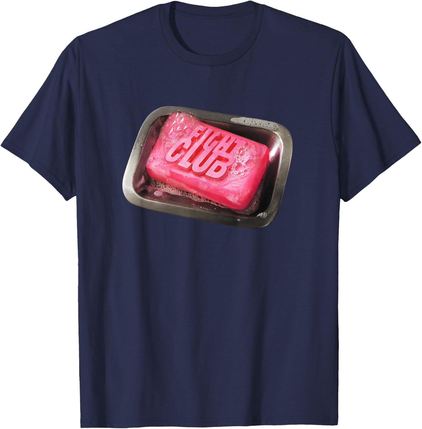 Fight Club 1999 Movie Official Soap Dish Film Logo , Black, S T-Shirt - T-Shirt | Navy