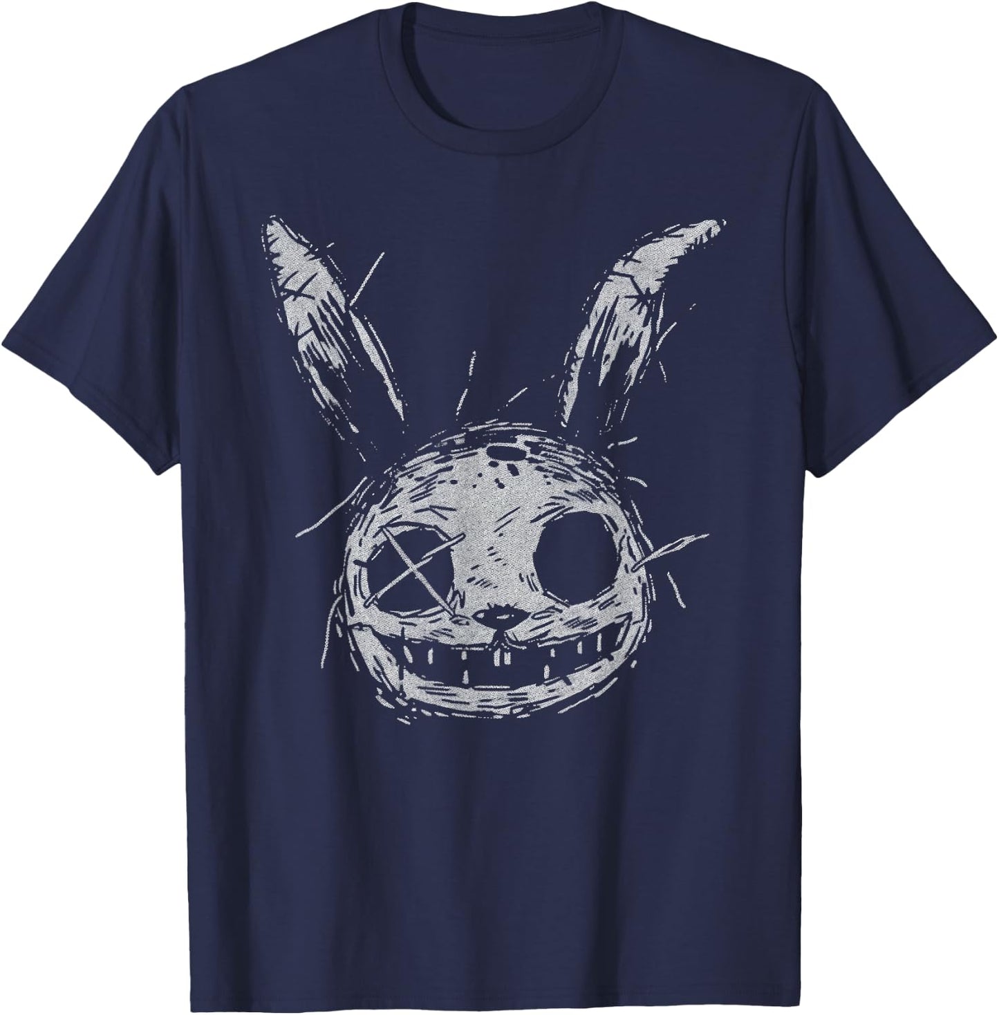 Evil Scary Bunny Rabbit Alt Goth Grunge Horror Aesthetic T-Shirt - T-Shirt | Navy