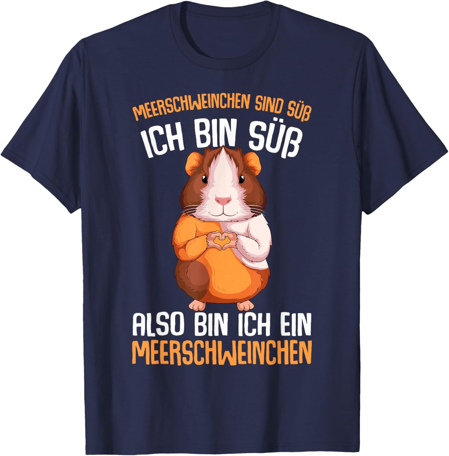 Guinea pigs are sweet guinea pig, children's girls' T-Shirt - T-Shirt | Navy