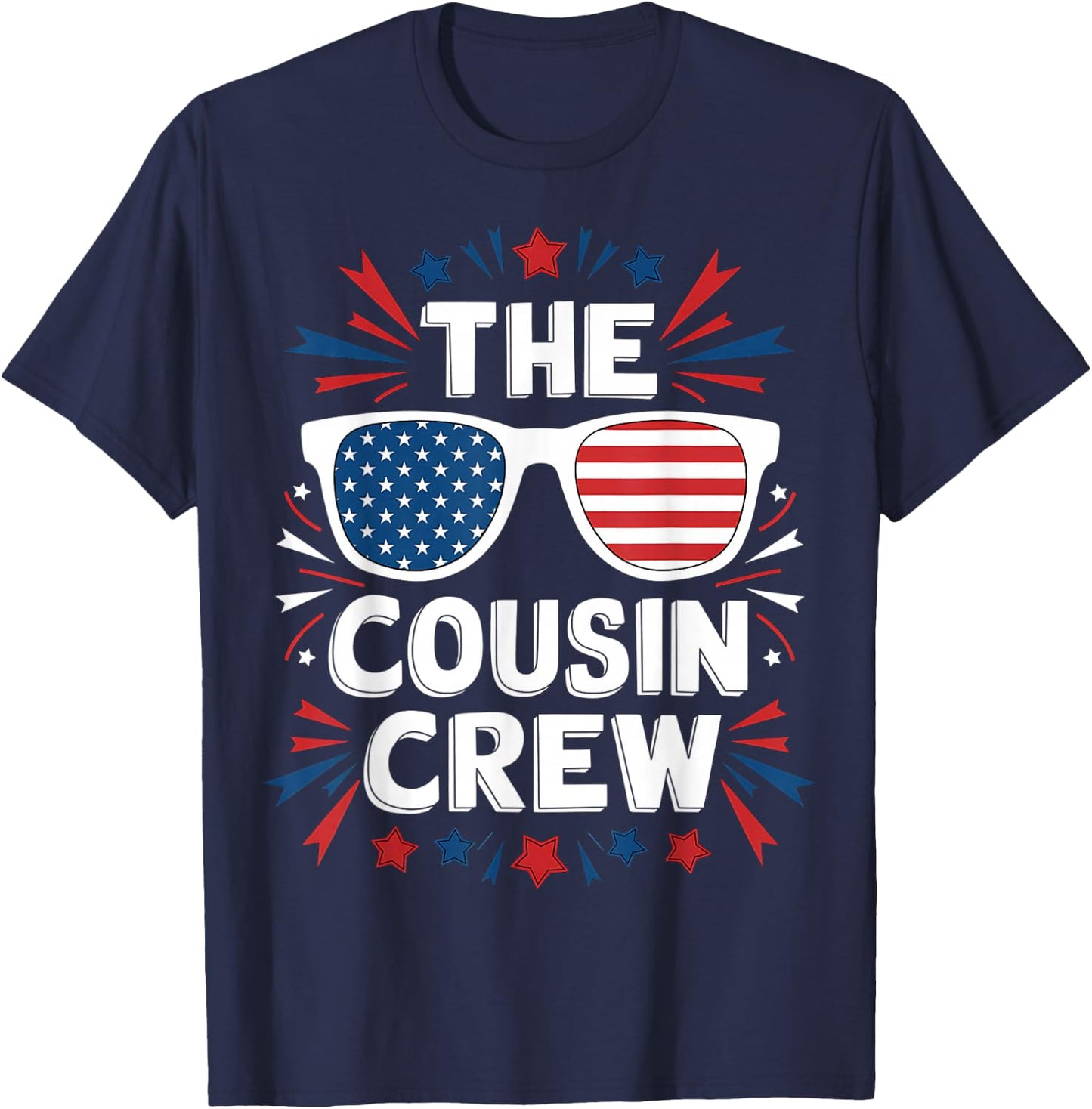 Patriotic American Cousin Crew 4th of July Family Matching T-Shirt - T-Shirt | Navy