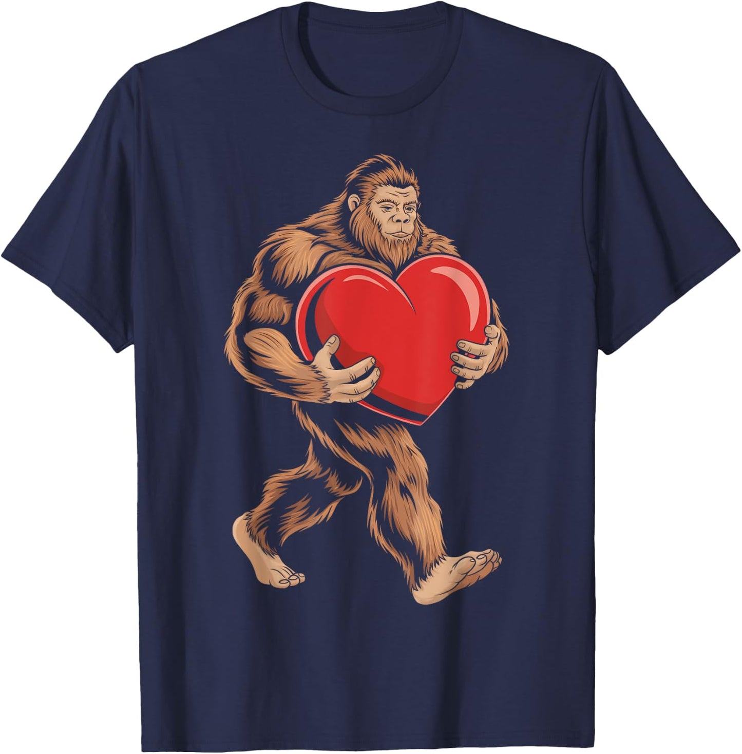 Humor Bigfoot Valentines Day Funny T-Shirt - T-Shirt | Navy