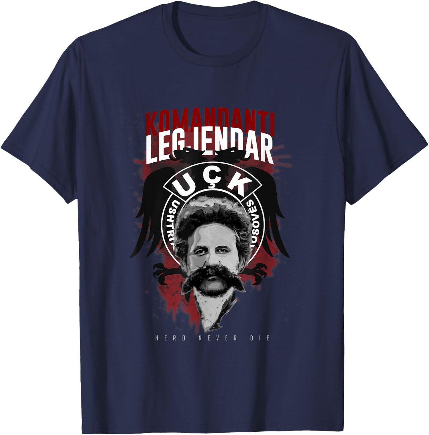 Liria ka emer Uçk Adem Jashari T-Shirt - T-Shirt | Navy