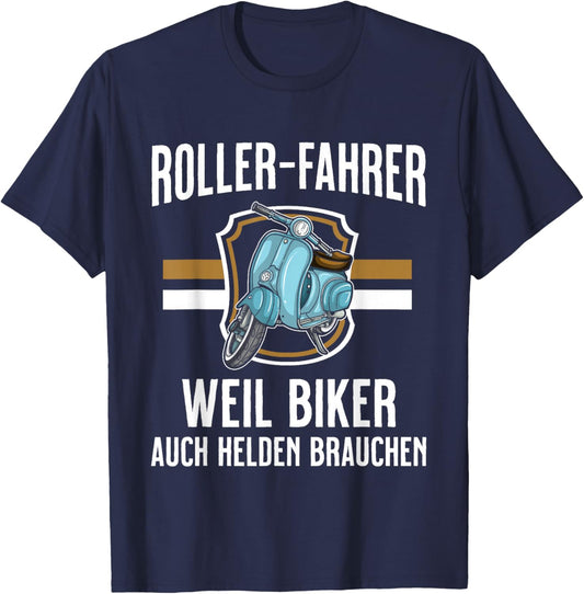 Scooter Gift Scooter Riders Men Women Scooter Rider , black T-Shirt - T-Shirt | Navy