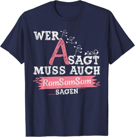 Aramsamsam Children's Songs Nursery Fun Singing , black, s T-Shirt - T-Shirt | Navy