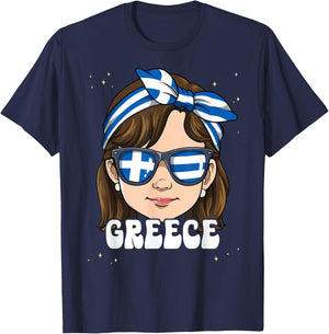 Greek Girl Griechenland T-Shirt - T-Shirt | Navy