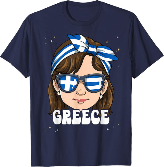 Greek Girl Griechenland T-Shirt - T-Shirt | Navy