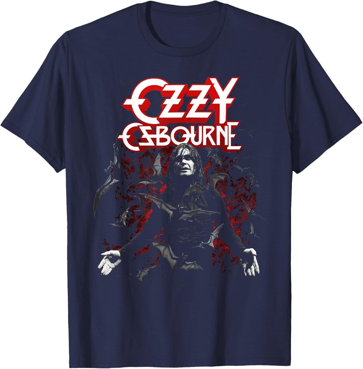 Ozzy Osbourne Bats T-Shirt - T-Shirt | Navy