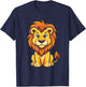 Cute Lion Children's , black T-Shirt - T-Shirt | Navy