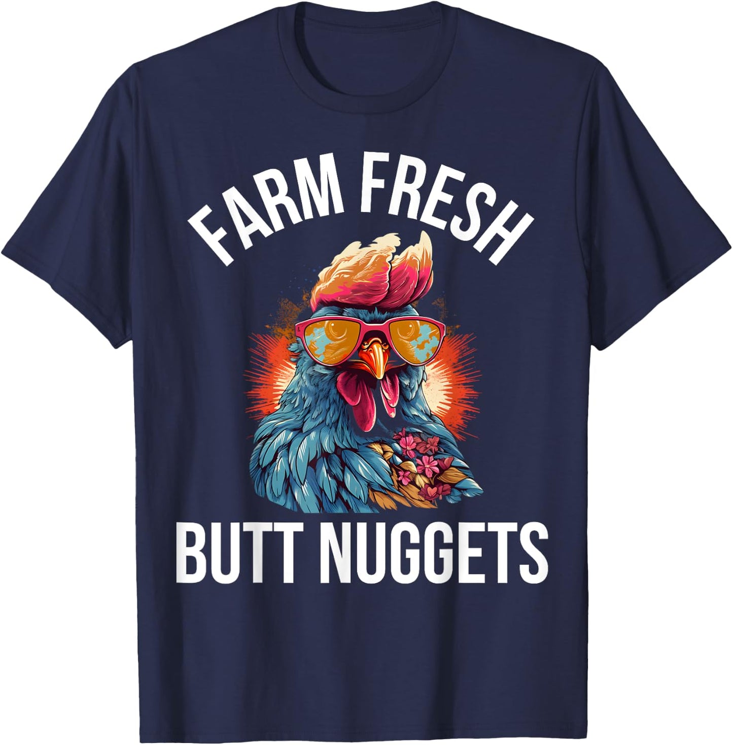 Farm Fresh Butt Nuggets T-Shirt - T-Shirt | Navy