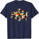 Show Club Lamb with Western Aztec-Inspired Sheep Rams T-Shirt - T-Shirt | Navy