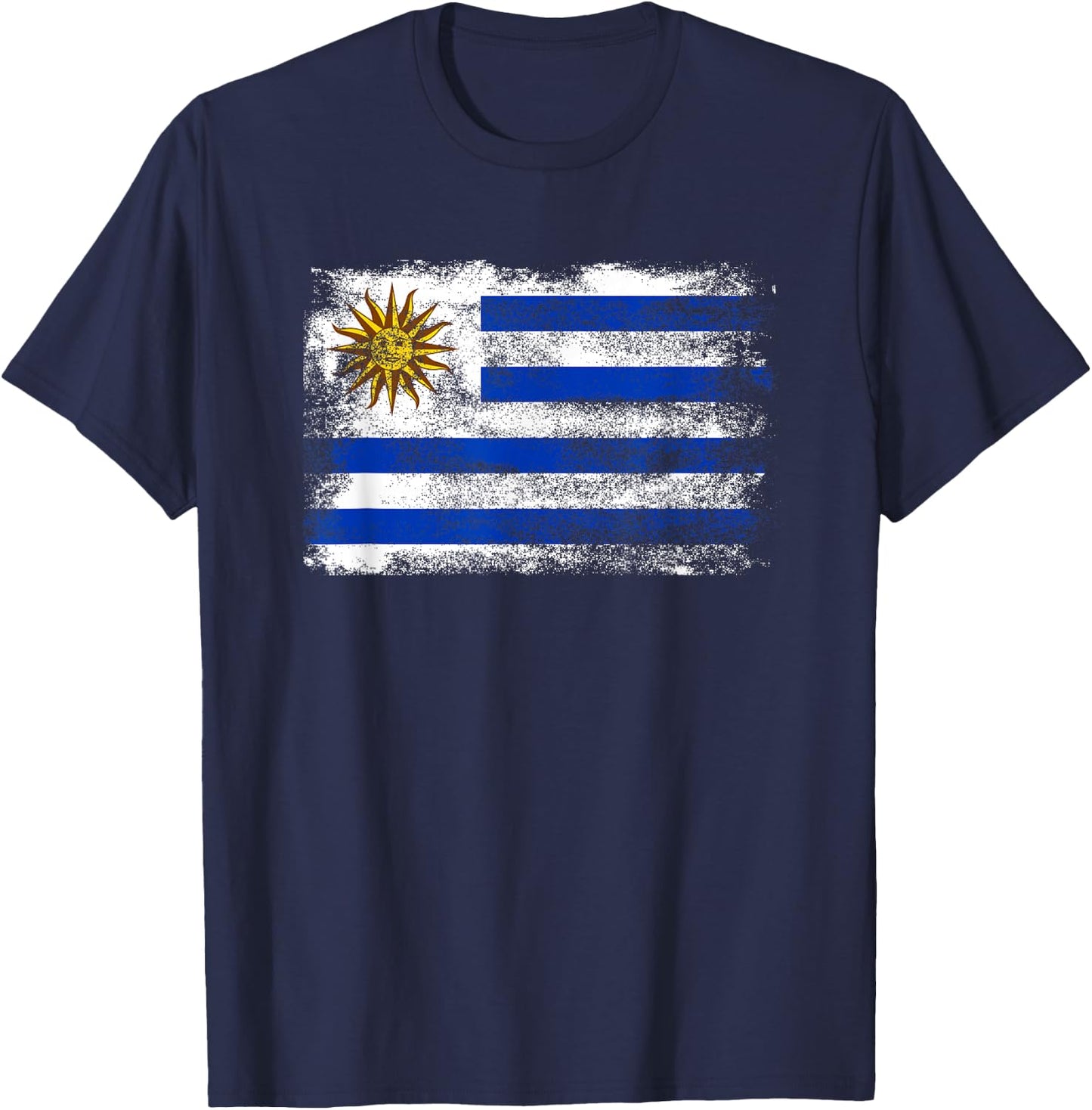 Vintage Uruguay Flag Uruguayan Retro Women Kid Souvenir T-Shirt - T-Shirt | Navy