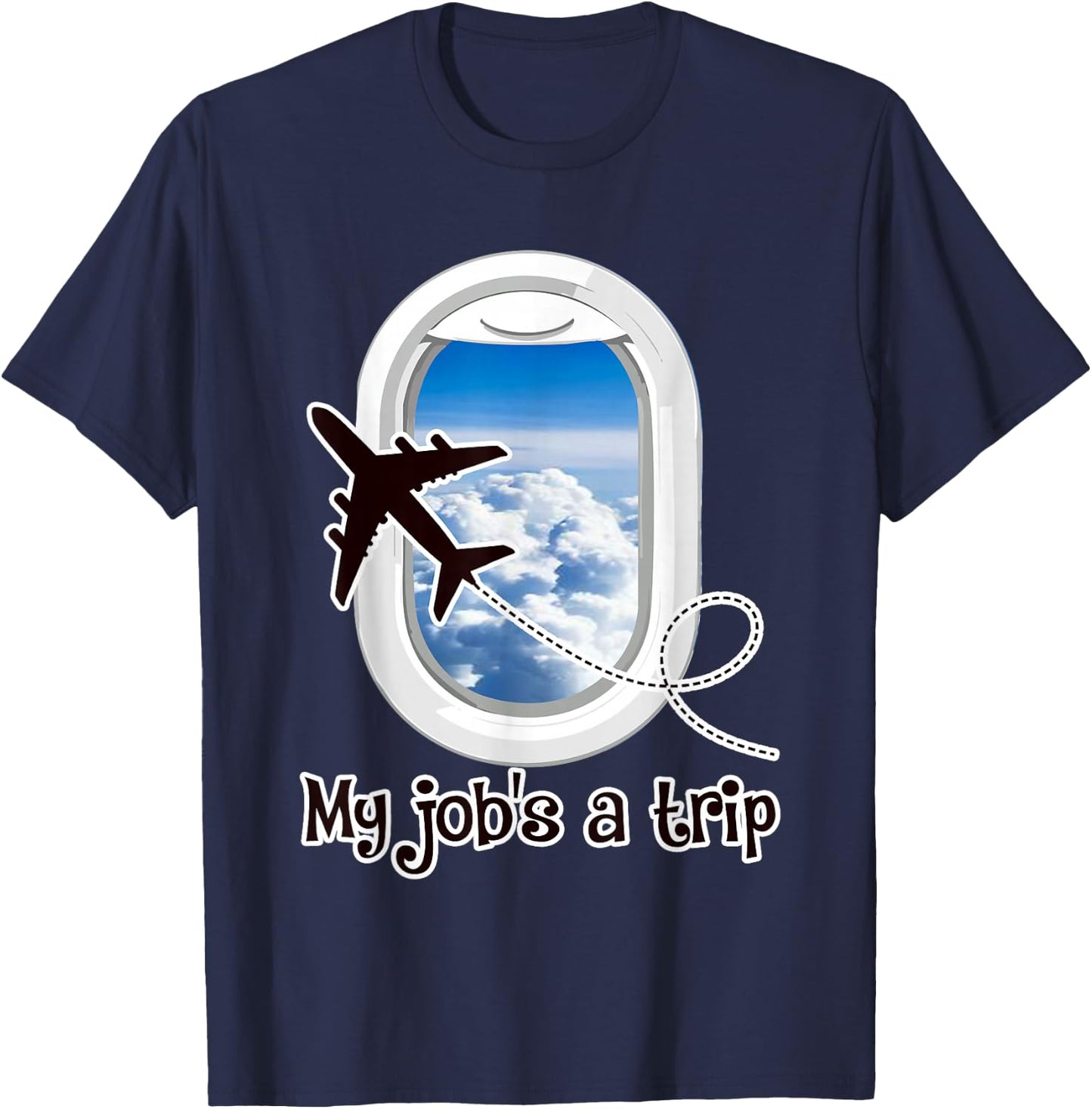 Hôtesse de l'air drôle hôtesse de l'air pilote d'avion T-Shirt - T-Shirt | Navy