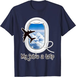 Hôtesse de l'air drôle hôtesse de l'air pilote d'avion T-Shirt - T-Shirt | Navy