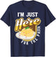 Funny Pasta Lover Shirts - I'm Just Here For The Pasta - Italian Food Lover Foodie - Black - Small - -Adults & Kids T-Shirt - T-Shirt | Navy